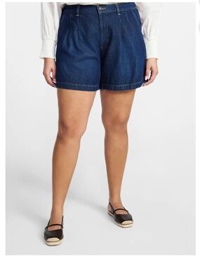 Terra & Sky Dark Blue Relaxed Denim Shorts